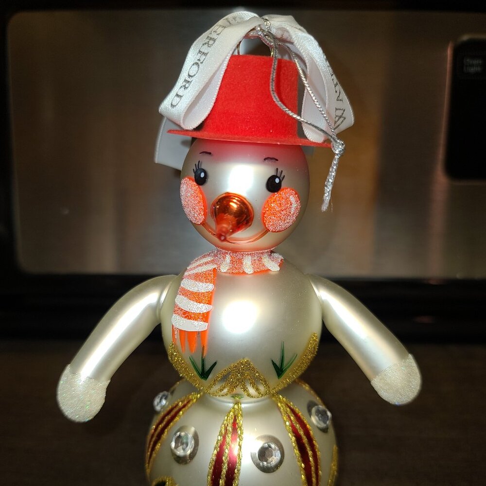 NIB Waterford Holiday Heirlooms Winter Snowman Ornament